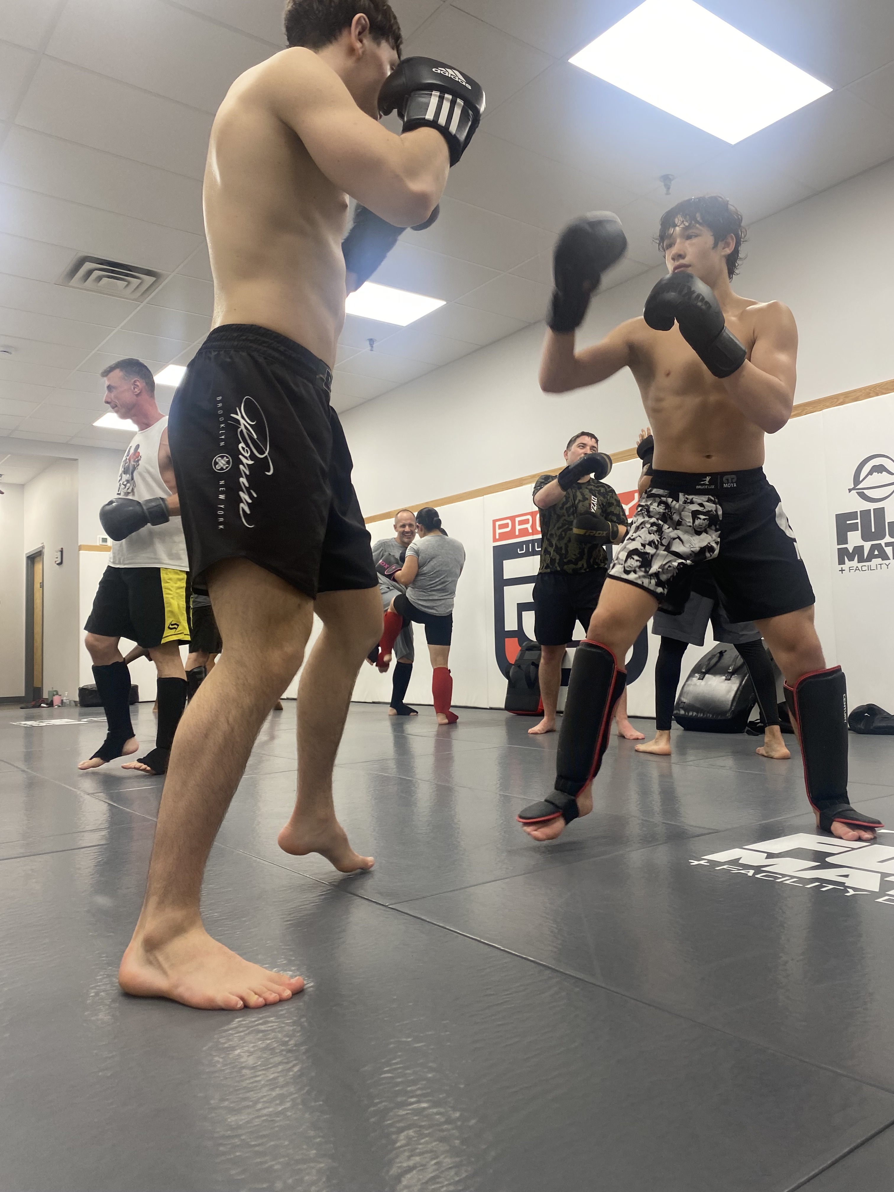 Muay Thai class in session at Prodigy Jiu-Jitsu
